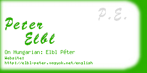 peter elbl business card